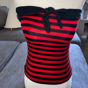 ❤️🖤 striped tube top